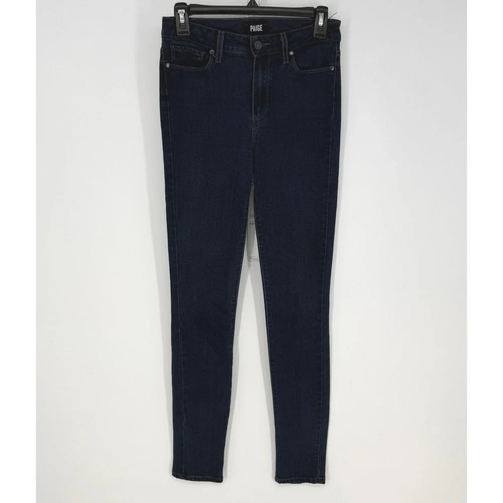 Paige Hoxton Ultra Skinny Jeans Womens 26 Dark Blue High Rise‎ Stretch Versatile